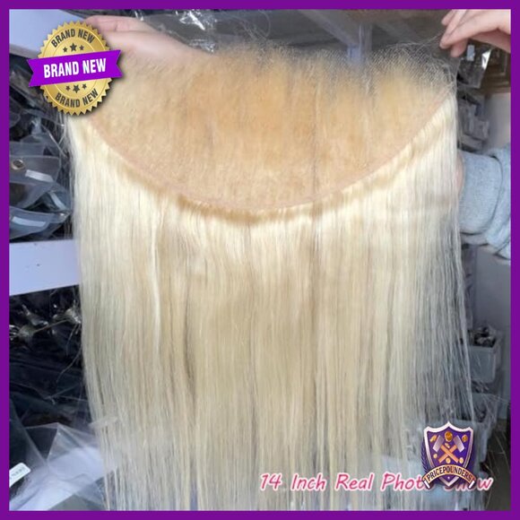 13x4 Lace Frontal Human Hair 14 Inch Straight Virgin Brazilian Hair main image 2